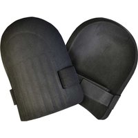 Black Scan Foam Knee Pads with contoured design and adjustable straps for secure fit.
