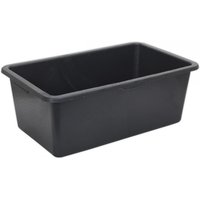 Black Sealey AP5080 storage container, 80L capacity, rectangular shape with smooth sides and reinforced rim.