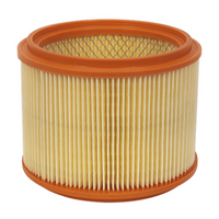 Sealey Cartridge Filter M Class with orange frame and pleated beige paper filter.