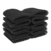 Pack of 10 black Sealey foam filters for PC195SD, rectangular with porous texture, stacked in two rows.