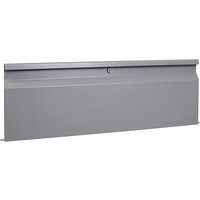 Gray Sealey Superline Pro lockable storage door with sleek design and central keyhole.