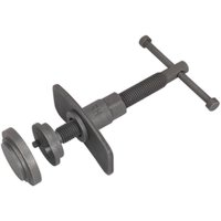 Sealey VS0240 Brake Piston Wind Back Tool Kit, includes T-handle and threaded rod with two circular adaptors.