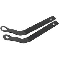 Black Sealey BMW Mini spanner set with two curved wrenches featuring square and circular ends.
