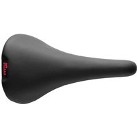 Black Selle Italia Flite 1990 Saddle with sleek, elongated design and red logo on the side.