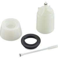 Shimano TL-BR003 funnel bleed tool set with white plastic funnel, black adapter, and white stick for MTB/trekking.