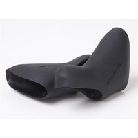 Black SRAM hoods for Doubletap levers, ergonomic shape with textured grip, designed for bicycle brake levers.