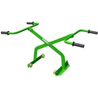 Green Zipper BKH250 Boulder Carrier with black rubber grips and sturdy metal frame for transporting large stones.