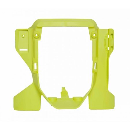 Bright yellow plastic bottom headlight surround designed for Husqvarna FE 250/350/450/501 & TE 250/300I models from 2020 to 2023, featuring cutouts for mounting and a sturdy frame.