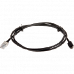 Black 1-meter camera cable with a connector on one end and a plug on the other, designed for use with AXIS cameras.
