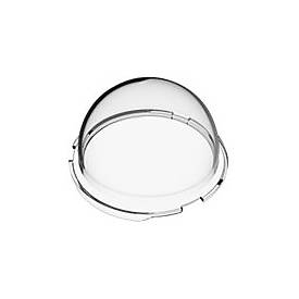 Clear dome housing for the Axis 01923-001 security camera accessory, featuring a smooth, rounded design and a secure mounting ring for easy installation.