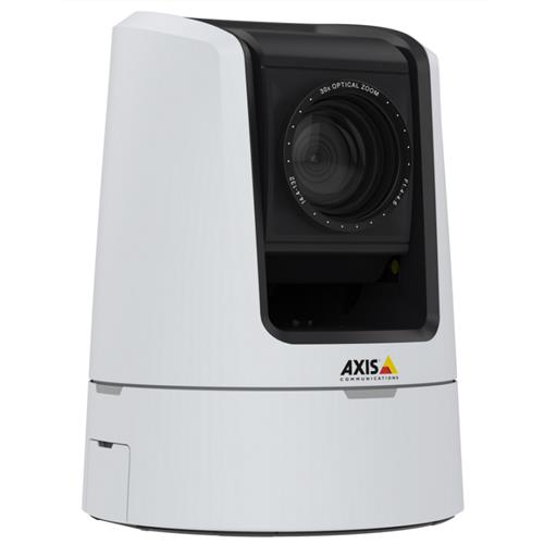 White dome-shaped IP security camera with a black lens, featuring optical zoom and a sleek design, ideal for indoor surveillance.