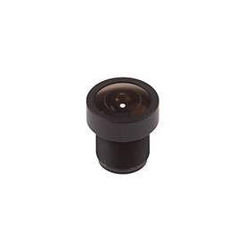 Black security camera accessory lens with a rounded top and a smooth finish, designed for enhanced surveillance capabilities.