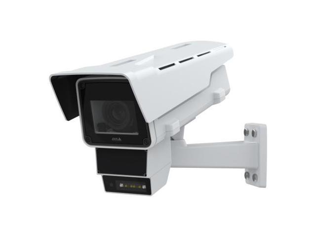 White radar-video fusion camera mounted on a wall, featuring a sleek design, a prominent lens, and ventilation slots for heat dissipation.