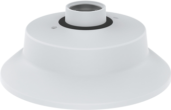 White pendant kit with a smooth, rounded base and a threaded connector on top, designed for secure mounting of AXIS TP3103-E cameras.