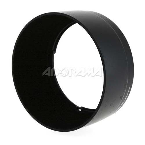 Black Canon ES-78 lens hood with a smooth exterior and a wide, cylindrical shape designed to reduce lens flare and protect the lens from unwanted light.