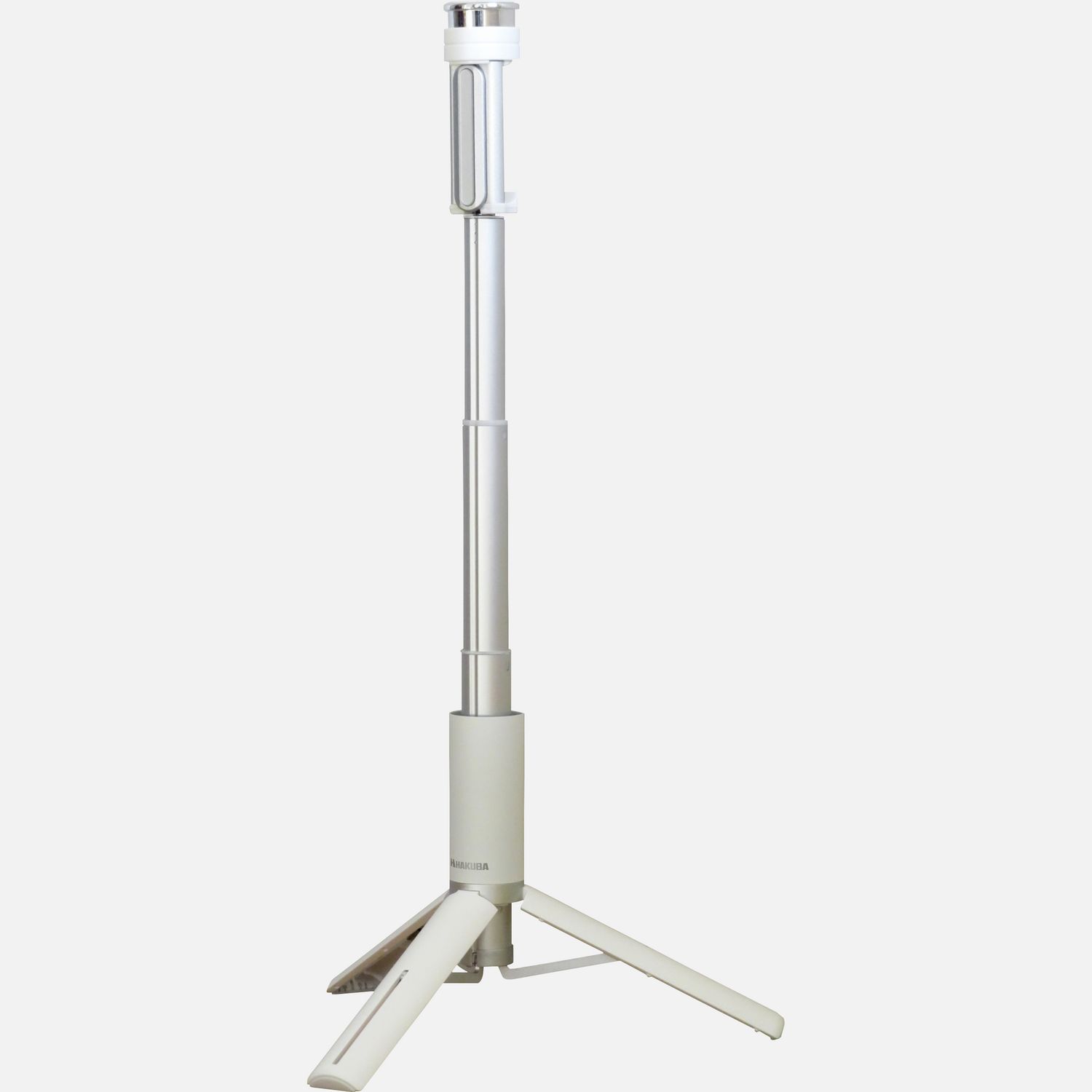White Canon Hakuba Multi Tripod featuring a sleek aluminum body, adjustable height, and three sturdy legs for stability, designed specifically for Canon PowerShot PX cameras.