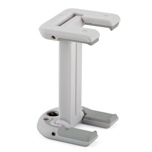 White and gray Joby GripTight ONE Mount Holder with adjustable arms, designed to securely hold smartphones for photography or video.