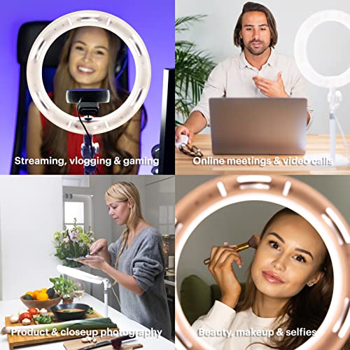 Kodak 10" Desk LED Ring Light for Selfies. Videos & Online Co - image 2