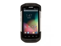 Black Motorola CBL-TC7X-USB1-01 mobile device charger with barcode reader features a rugged design, touchscreen, and durable casing, suitable for indoor use.