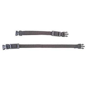 Two black nylon straps with quick-release buckles, designed for attaching to camera gear, featuring adjustable lengths for versatility.
