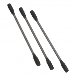 Three Thermal Grizzly liquid metal applicators with black rubber grips and metallic shafts, designed for precise application of thermal compounds.