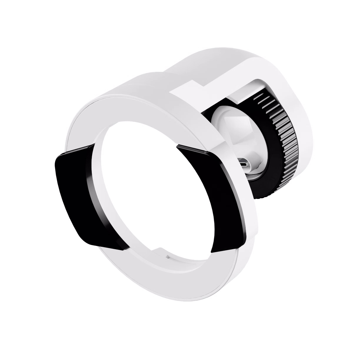 Ubiquiti Uaccg5Enhancer features a white plastic body with a black grip, designed to enhance the UniFi Protect G5 Professional camera's mounting and functionality.