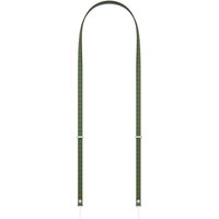 Green Apple crossbody strap with adjustable length and sleek design, featuring metal connectors at both ends.