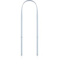 Light blue Apple crossbody strap, slim design with adjustable length and smooth finish.