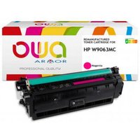 Armor OWA K16412OW magenta toner cartridge, black casing with colorful packaging, compatible with HP printers.
