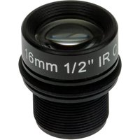 Black Axis 01961-001 security camera lens with 16mm 1/2" IR marking, threaded base, and clear glass front.