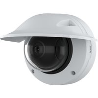 White Axis Dome IP security camera with a sleek, rounded design and protective cover, suitable for outdoor use.