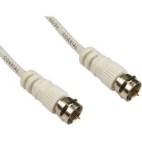 White 10m coaxial cable with F-type male connectors, labeled "COAXIAL" and "RG59U" along the cable length.
