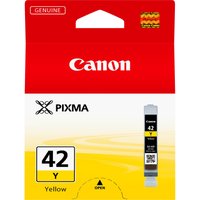 Canon CLI-42Y Yellow Ink Cartridge, red and white packaging, black and yellow label, for PIXMA printers.