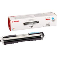 Canon CRG-729 C toner cartridge, cyan, rectangular shape, with white and red packaging box.
