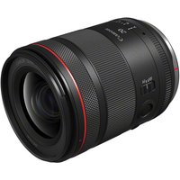 Black Canon RF 20mm F1.4 L VCM full-frame lens with red ring, textured focus ring, and control switches.
