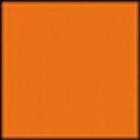 Cokin P002 camera lens filter, square, vibrant orange tint, black border.