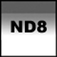 Cokin P121 camera lens filter, square, gradient gray to clear, labeled ND8, for balanced exposure.
