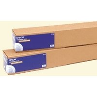 Epson Premium Semimatte Photo Paper Roll in brown box, 44" x 30.5 m, 260g/m², blue label with white text.