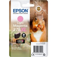 Epson Squirrel Singlepack Light Magenta 378XL ink cartridge with squirrel image on packaging, Claria Photo HD Ink.