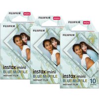 Fujifilm Instax Mini Blue Marble film pack of 30, featuring blue marble design and two women on the packaging.