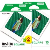 Fujifilm Instax Square Instant Photo Film pack, green box with image of woman, 30 sheets total.