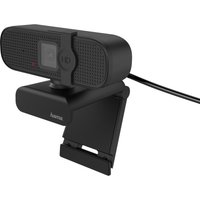 Black Hama C-400 webcam with 2 MP lens, 1920x1080 resolution, USB 2.0 connection, and adjustable stand.