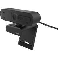 Black Hama C-600 Pro webcam, 2 MP, 1920x1080 pixels, USB 2.0, rectangular with lens and clip-on base.