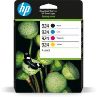 HP 6C3Z1NE/924 ink cartridge multi-pack with black, cyan, magenta, yellow, floral design on packaging