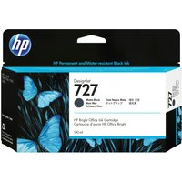 HP 727 matte black ink cartridge box with blue butterfly design and HP logo.