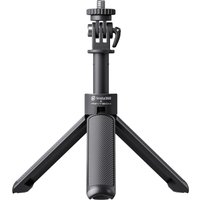 Black Insta360 Mini 2-in-1 Tripod with adjustable legs, textured grip handle, and camera mount screw.