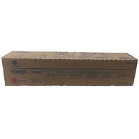 Brown rectangular box of Konica Minolta magenta toner, model A5E7350/TN-622M, for KM Bizhub, 95K pages yield.