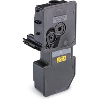 Black KYOCERA TK-5220K toner cartridge with rectangular shape and visible gear details on the side.