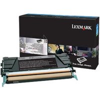 Black Lexmark 24B6015 toner cartridge with rectangular shape, shown with branded packaging box.