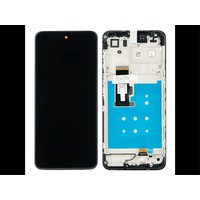 Motorola Moto G23 replacement LCD touch screen assembly, black front with exposed internal components on the back.